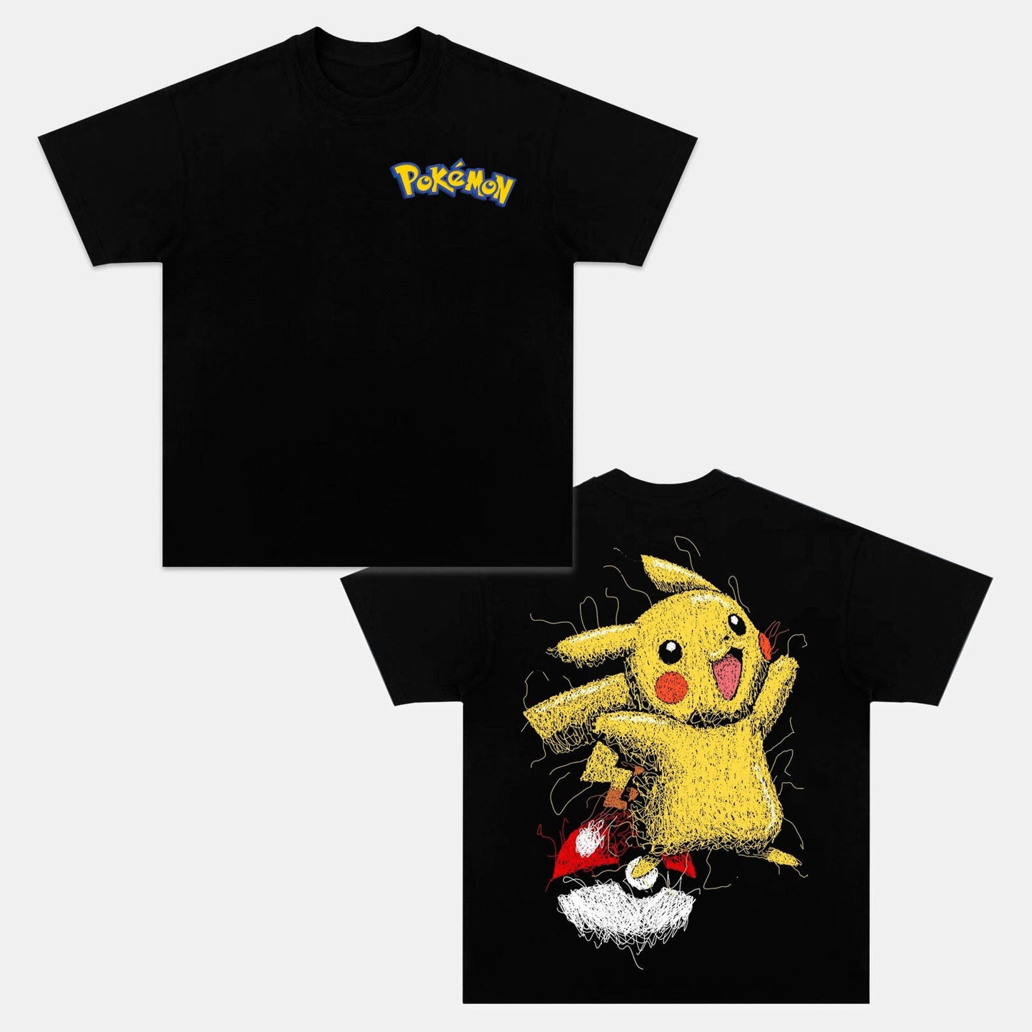 PIKACHU UNISEX ANIME INSPIRED VINTAGE T-SHIRT丨POKÉMON Style002