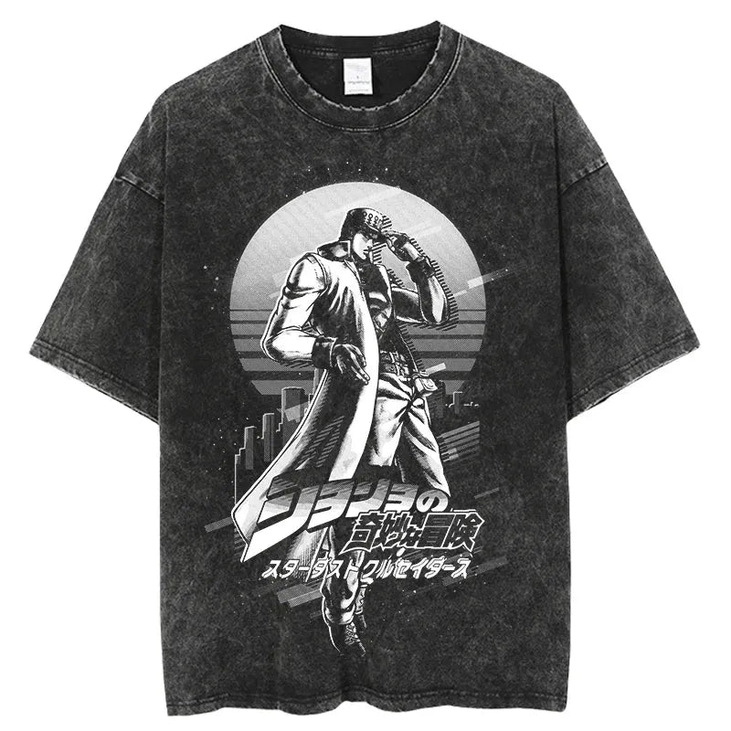 Jojos Bizarre Adventure Jotaro Shirt Oversized Style Anime Shirt Style002