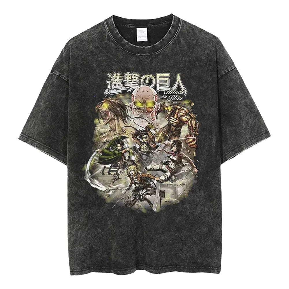 Attack On Titan Shirt Vintage Style Anime Shirt Style005
