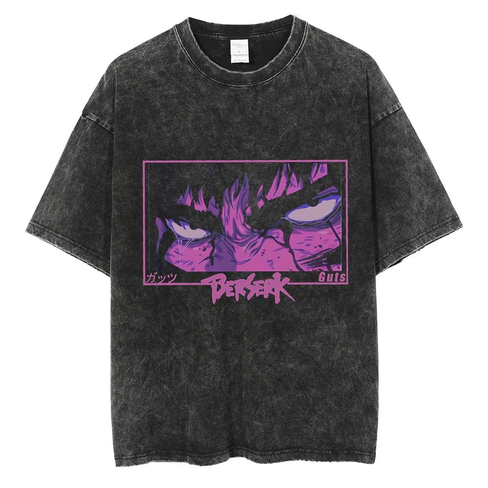 Berserk Guts Oversized Anime Graphic Cotton Shirt Style004