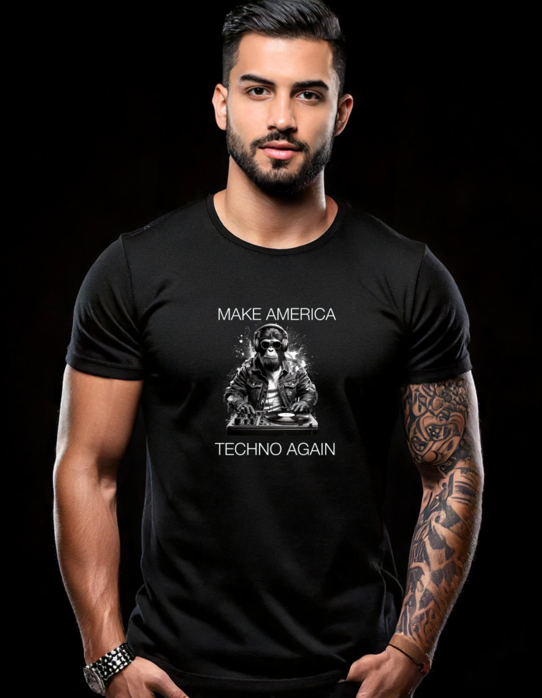 Ape Make America Techno Again Black Collection Art Exclusive T-Shirts