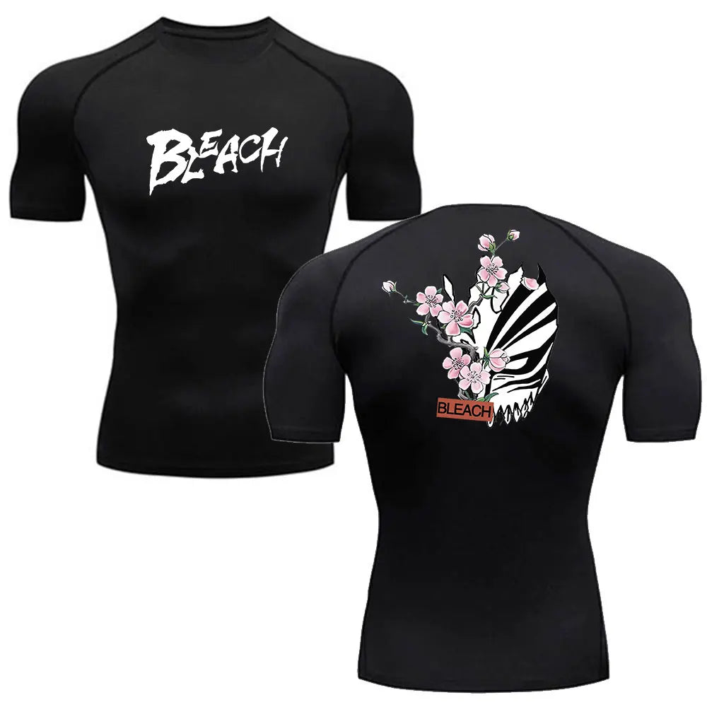 Bleach Anime Compression Shirt – Men's Breathable Rash Guard Style003