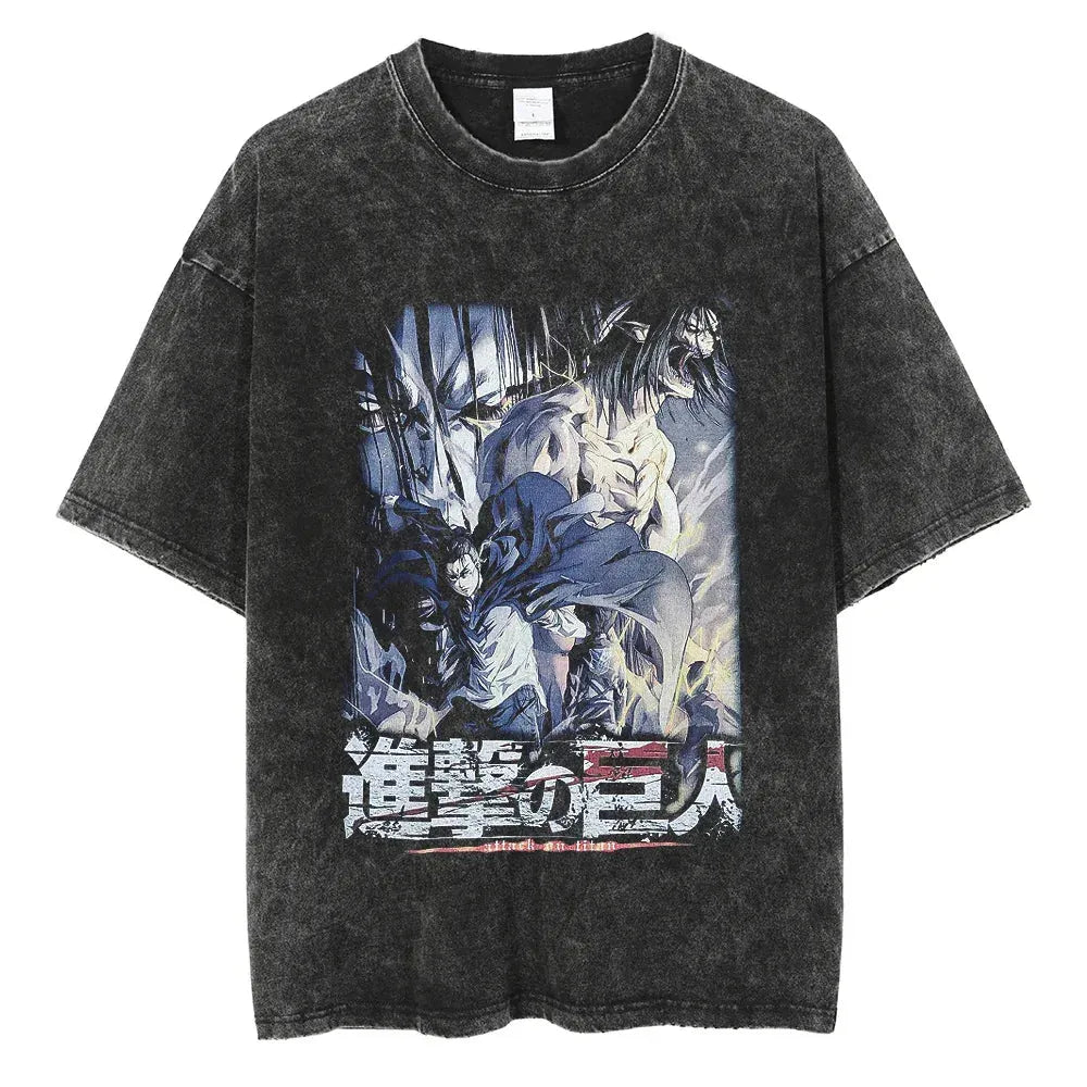 Attack On Titan Eren Yeager Shirt Vintage Style Anime Shirt Style001