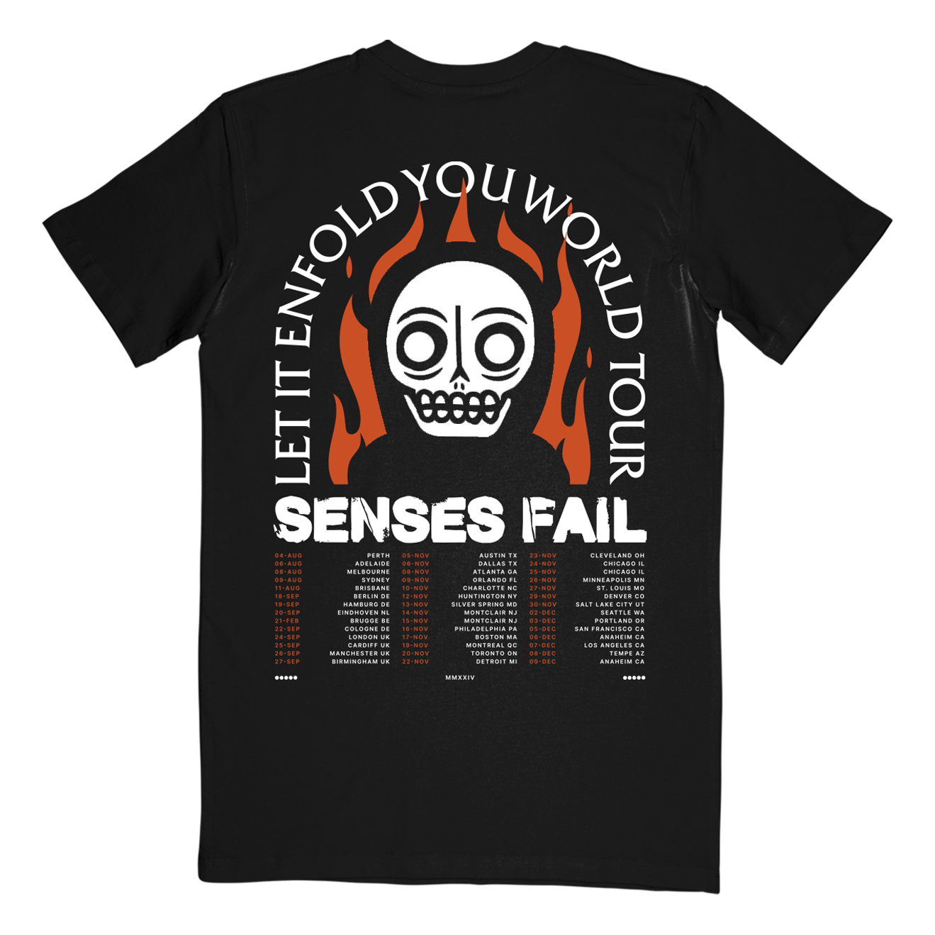 Skull Flames Tour T-Shirt