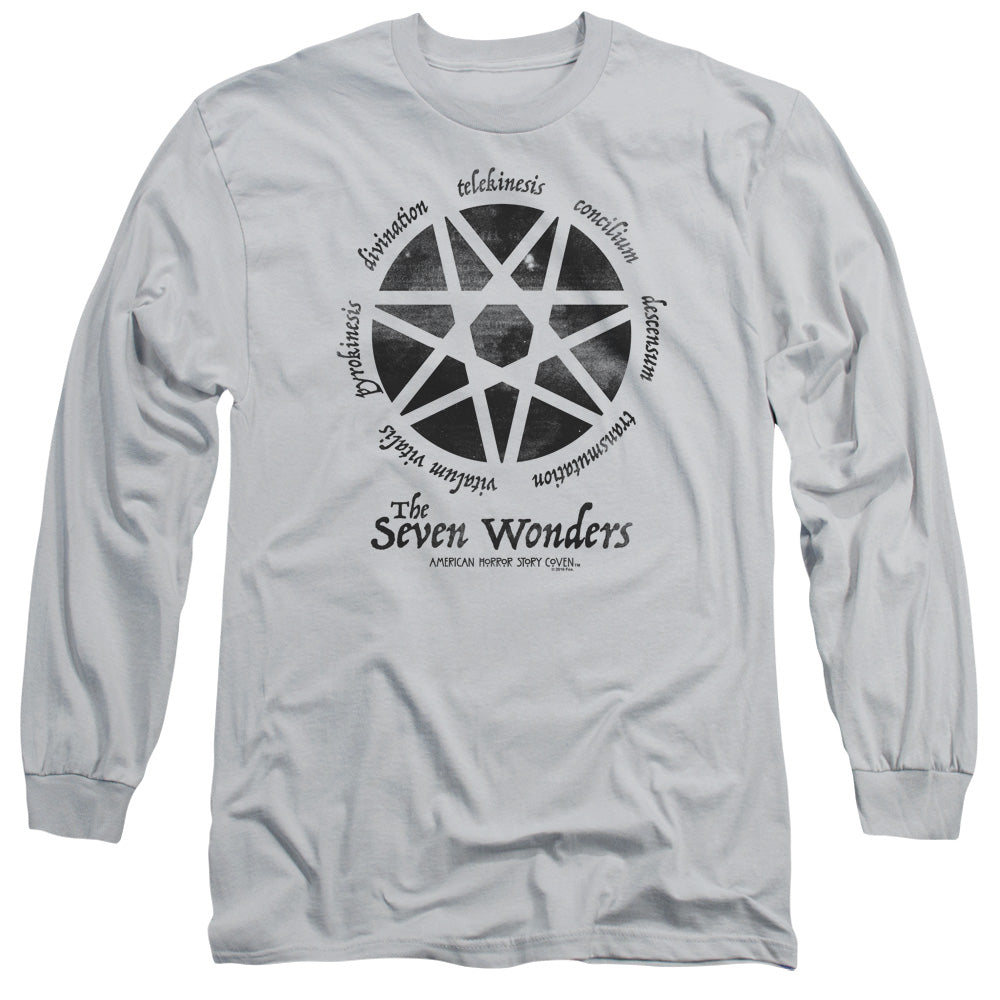 American Horror Story Seven Wonders Mens Long Sleeve Shirt Silver