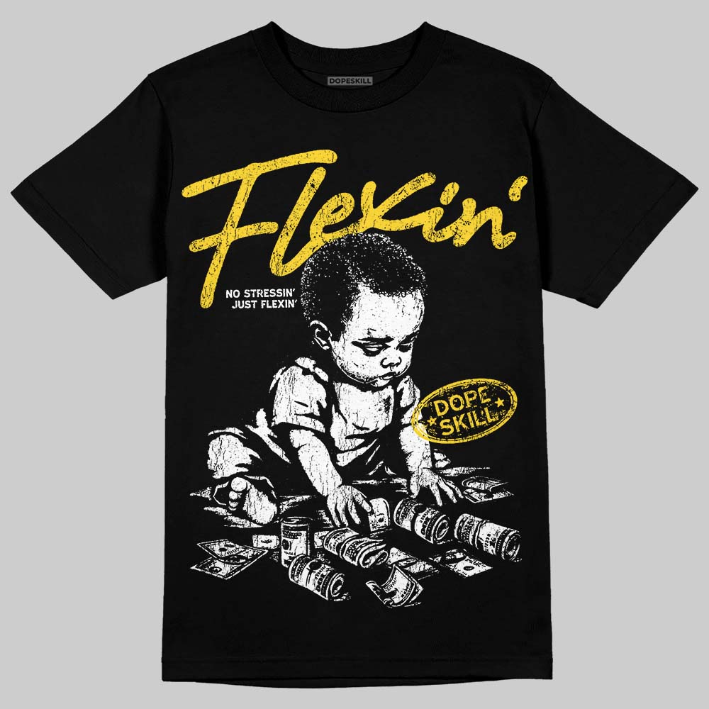 Black Tour Yellow AJ 4 Thunder DopeSkill T-Shirt Flexin' Graphic