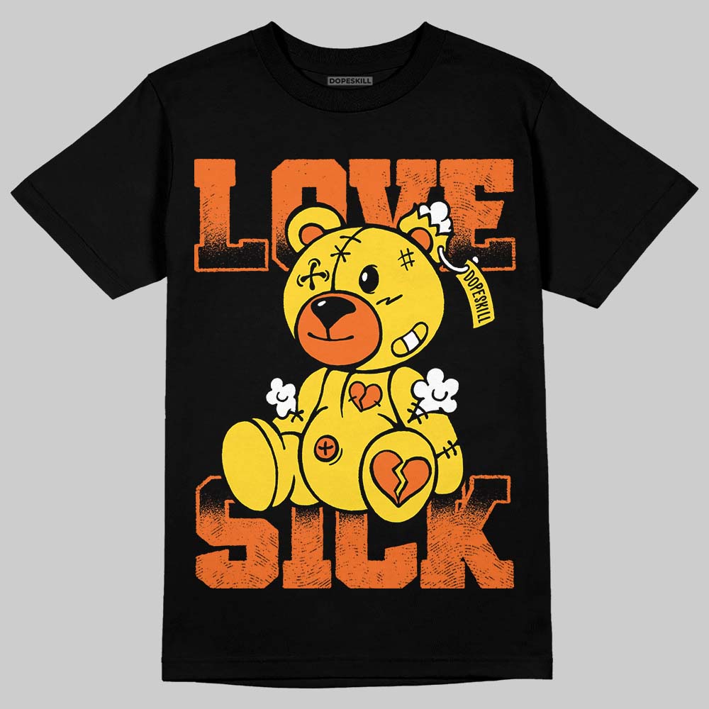 Black Tour Yellow AJ 4 Thunder DopeSkill T-Shirt Love Sick Graphic