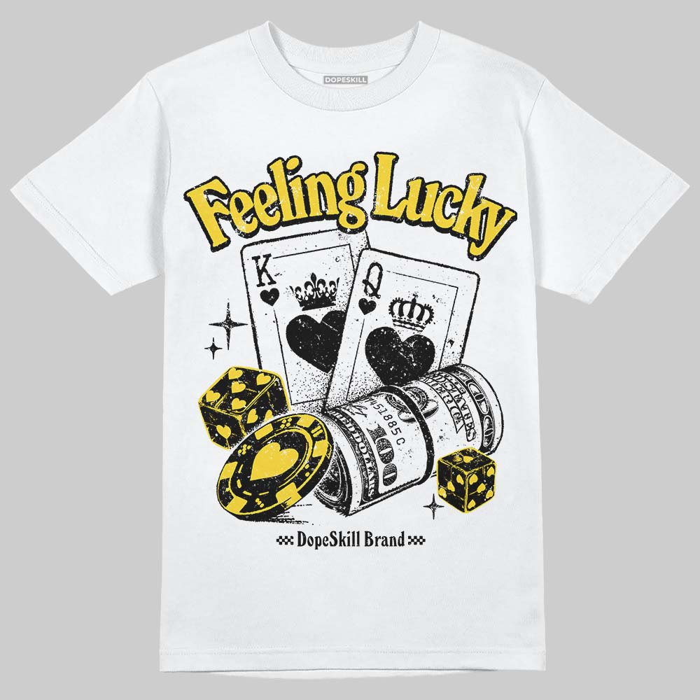 Black Tour Yellow AJ 4 Thunder DopeSkill T-Shirt Feeling Lucky Graphic