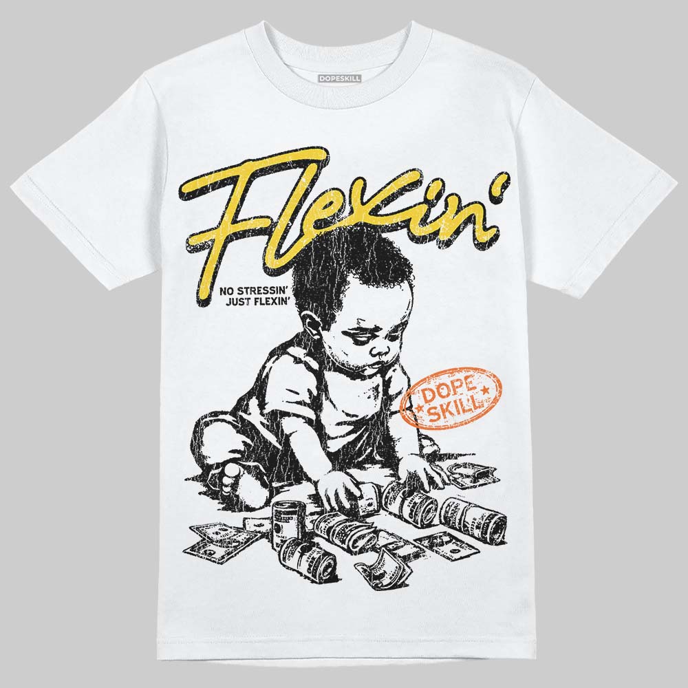 Black Tour Yellow AJ 4 Thunder DopeSkill T-Shirt Flexin' Graphic