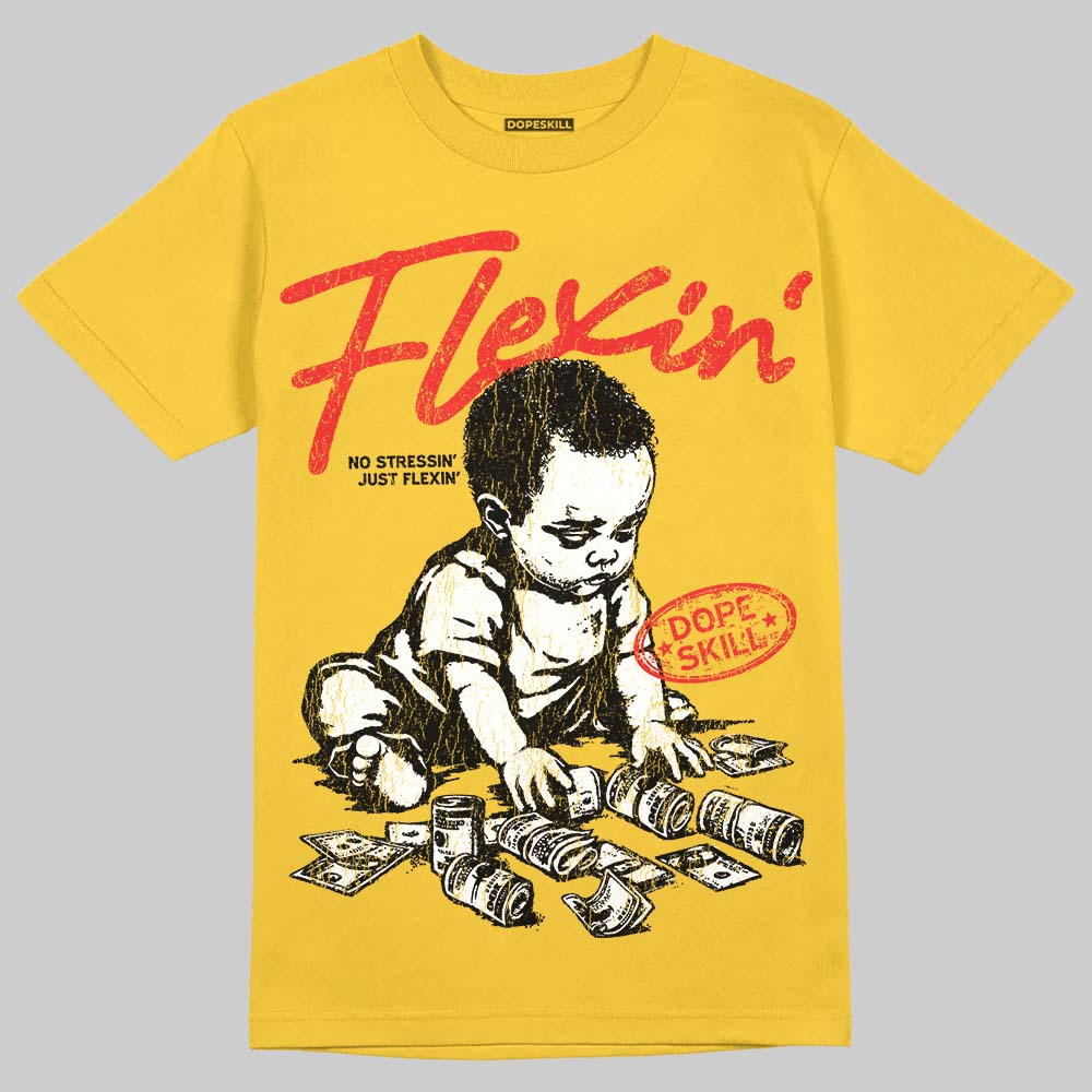 Black Tour Yellow AJ 4 Thunder DopeSkill T-Shirt Flexin' Graphic