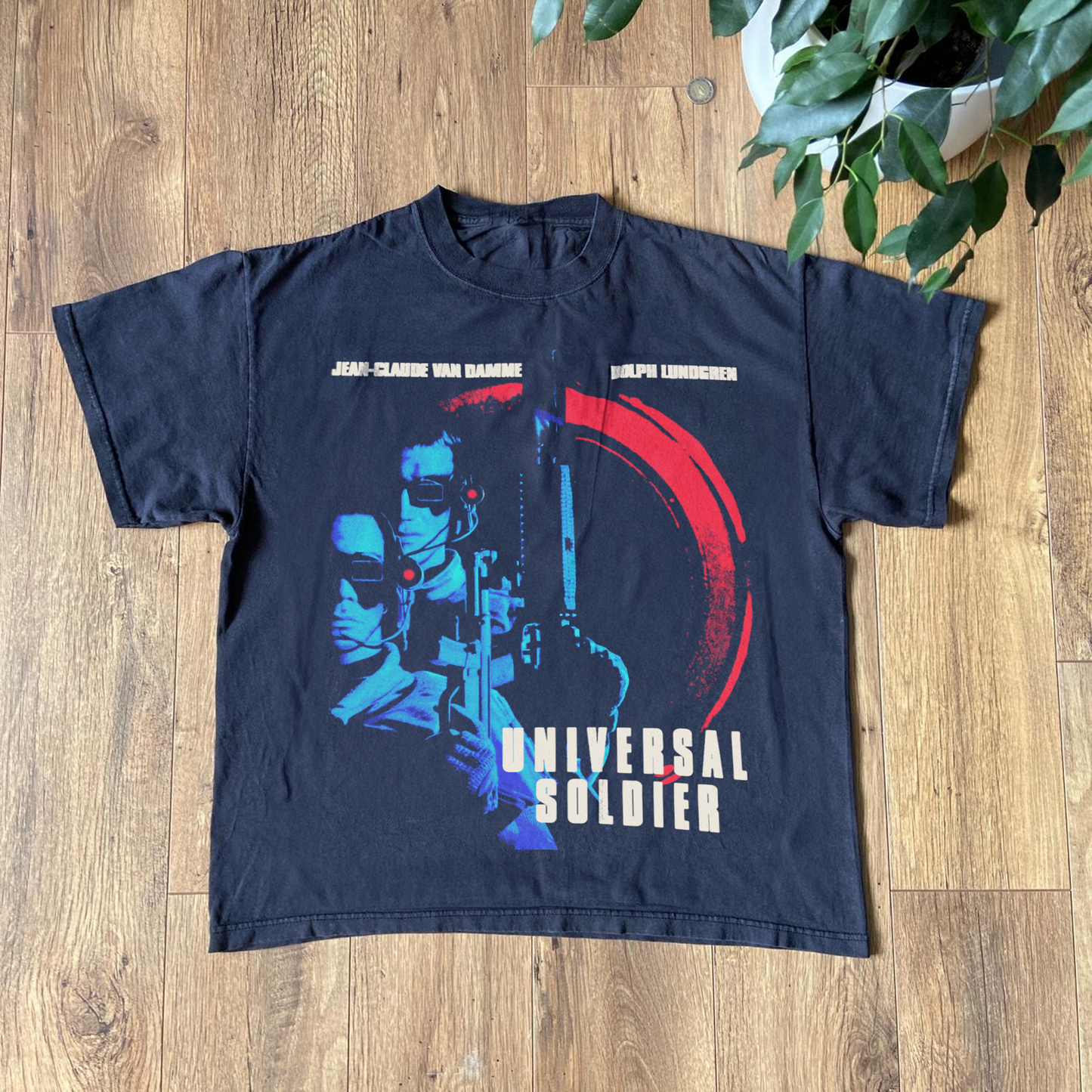 'UNIVERSAL SOLDIER' 1992 VINTAGE BLACK MOVIE PROMO T-SHIRT