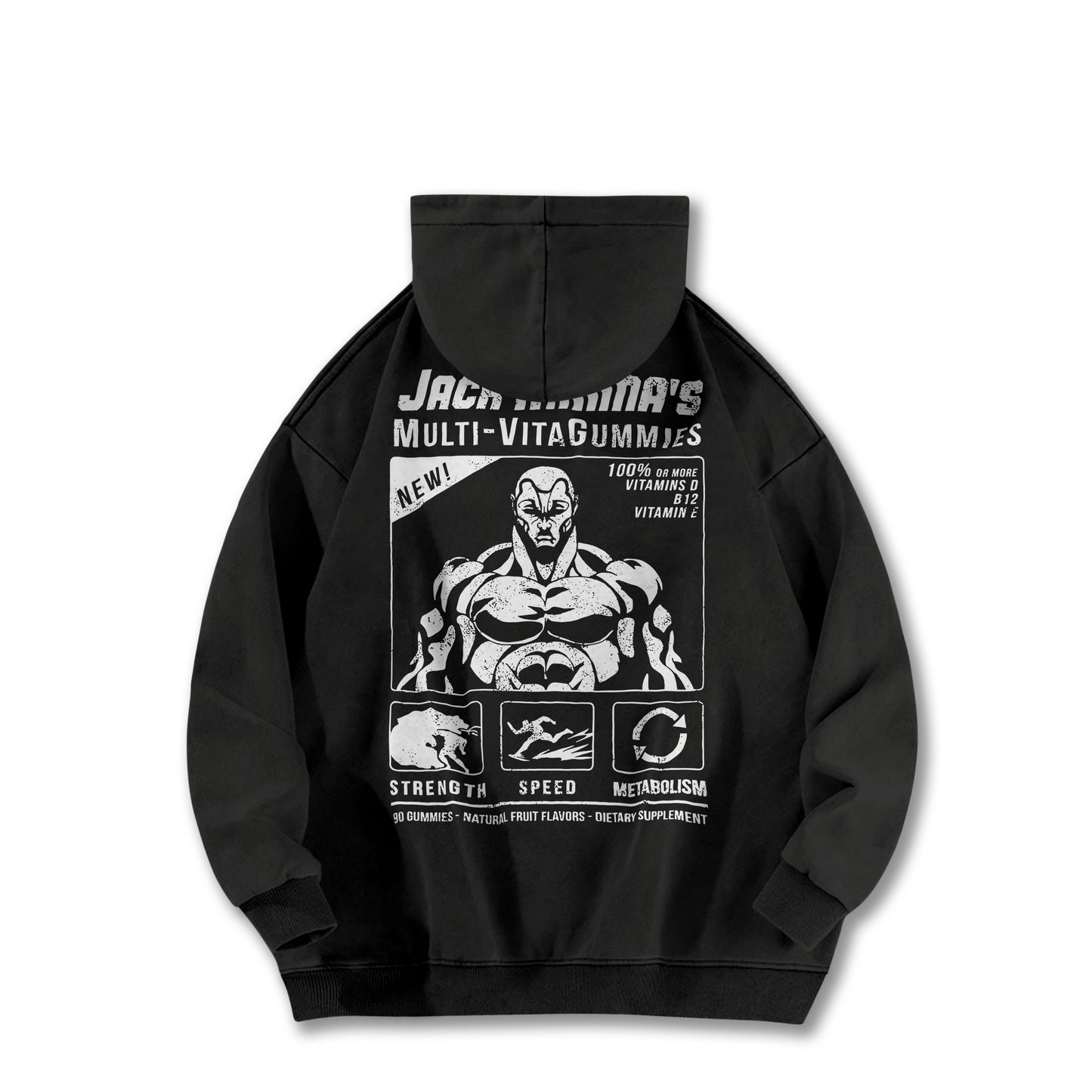 Baki - Jack Hanma's Multi-VitaGummies Vintage Hoodie