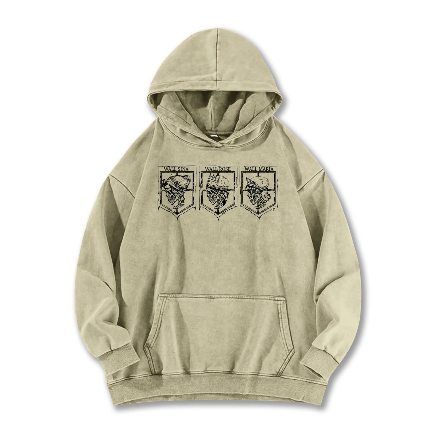 Attack on Titan Wall Territory Vintage Hoodie