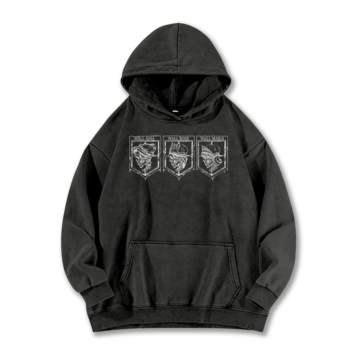Attack on Titan Wall Territory Vintage Hoodie