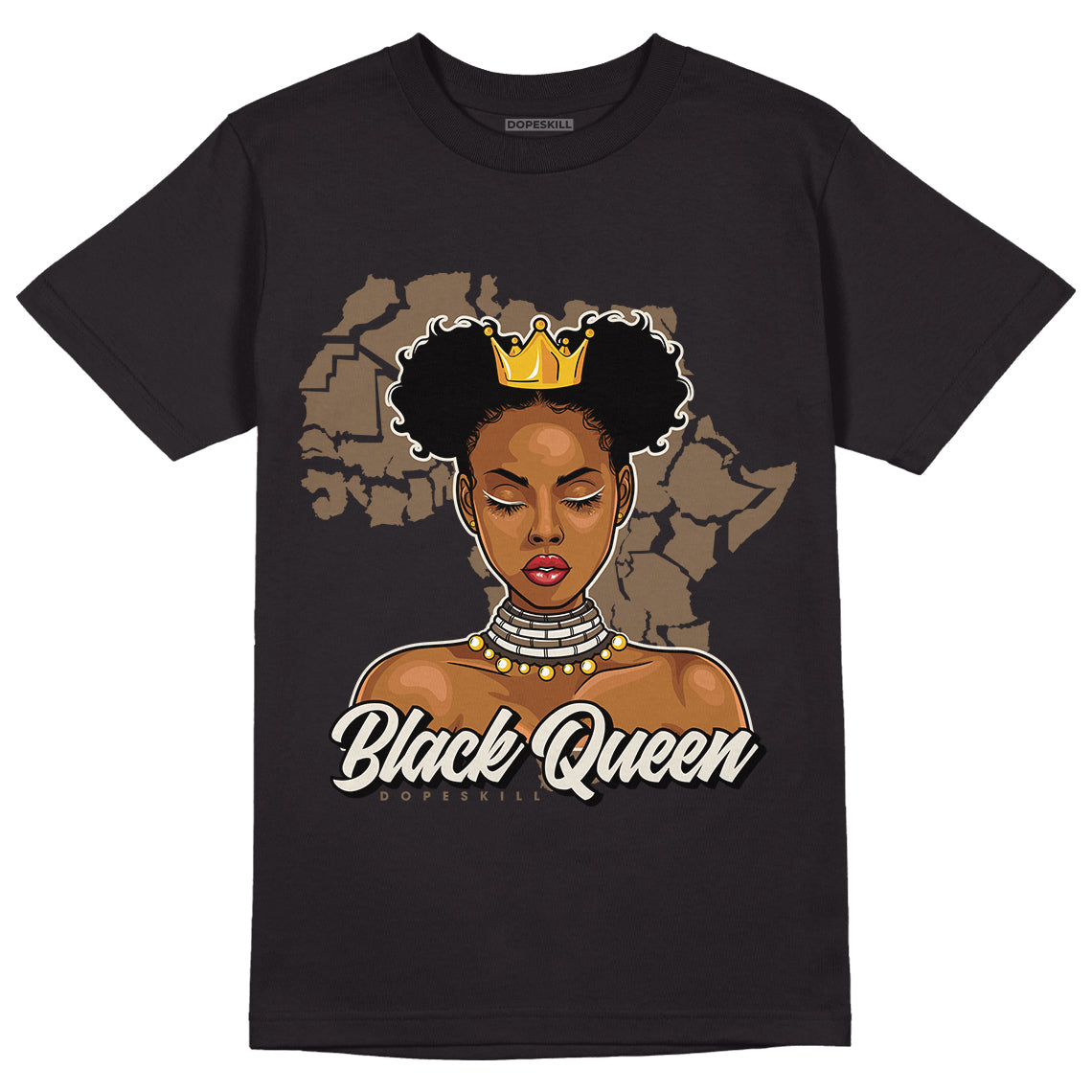 AJ 1 Low OG “Reverse Mocha” DopeSkill T-Shirt Black Queen Graphic