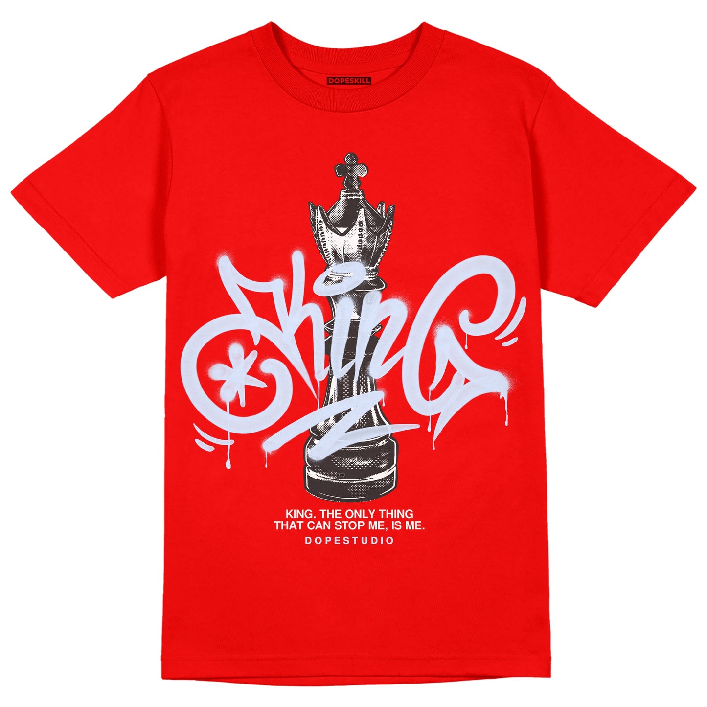 Cherry 11s DopeSkill Varsity Red T-shirt King Chess Graphic