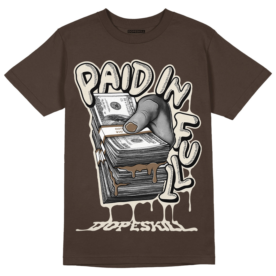 AJ 1 Low OG “Reverse Mocha” DopeSkill Ridgerock T-shirt Paid In Full Graphic