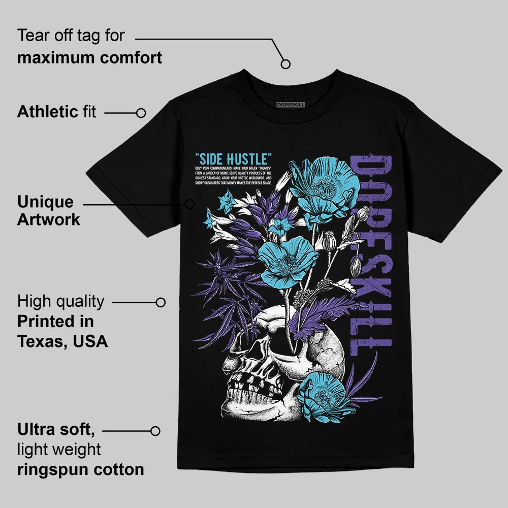 Aqua 8s DopeSkill T-Shirt Side Hustle Graphic