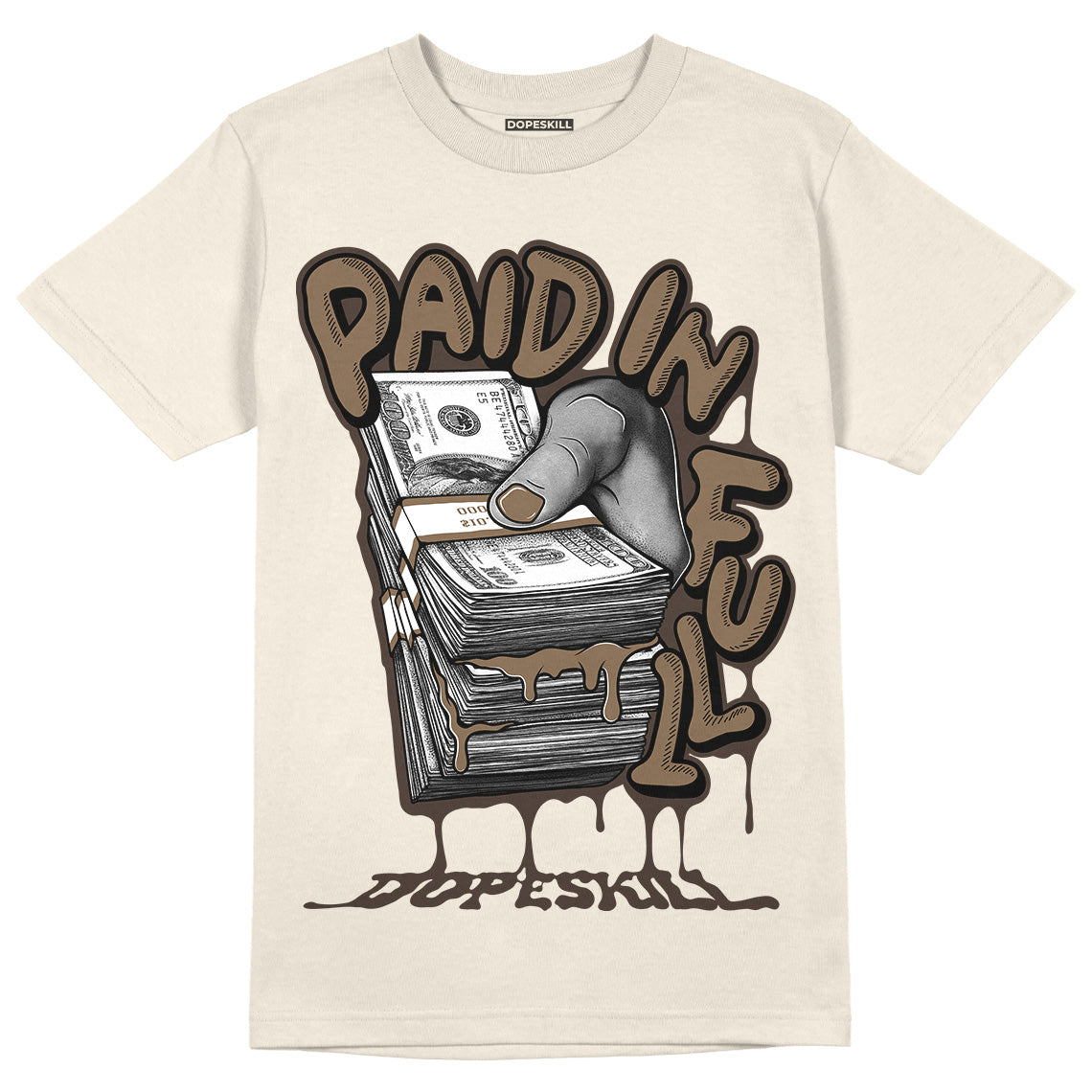 AJ 1 Low OG “Reverse Mocha” DopeSkill Sail T-shirt Paid In Full Graphic
