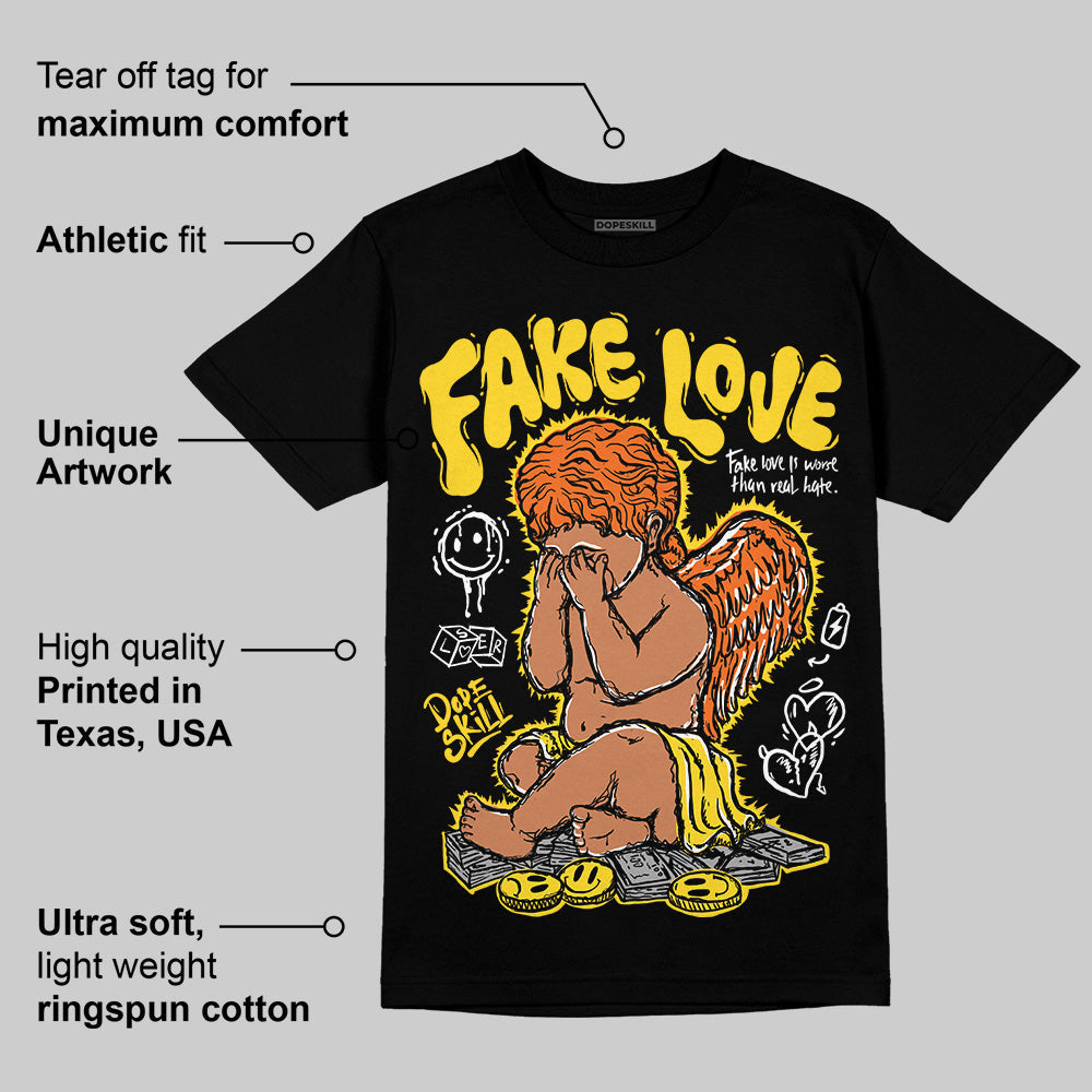 Black Tour Yellow AJ 4 Thunder DopeSkill Unisex T-Shirt False Love Graphic