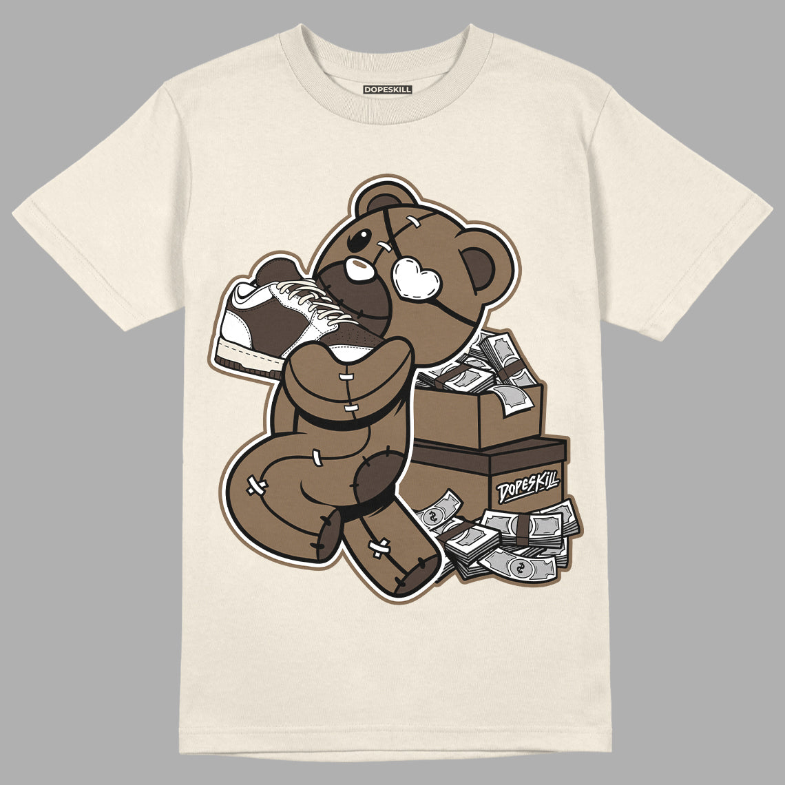AJ 1 Low OG “Reverse Mocha” DopeSkill Sail T-shirt Bear Steals Sneaker Graphic