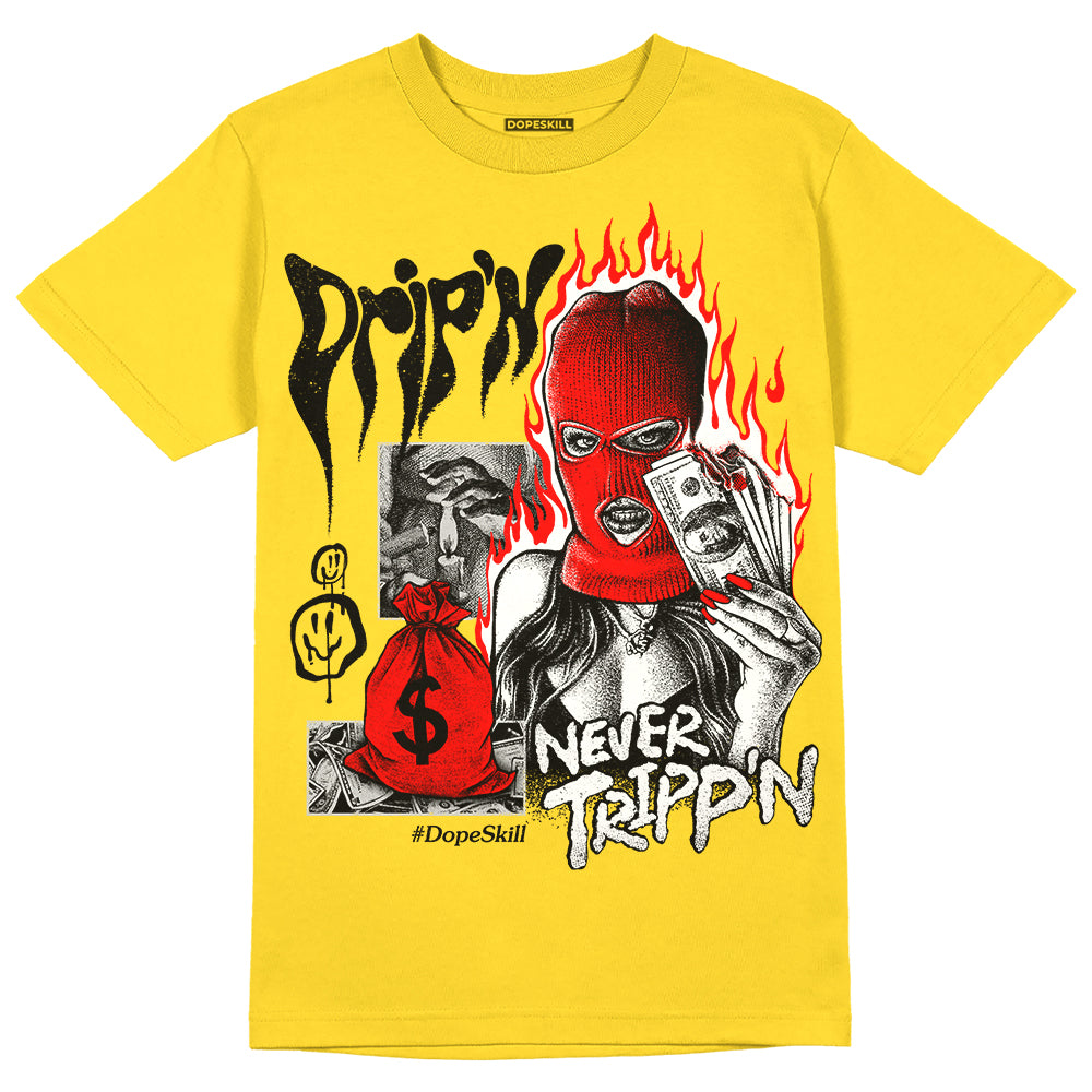 Black Tour Yellow AJ 4 Thunder DopeSkill Unisex T-Shirt Drip'n Never Tripp'n Graphic