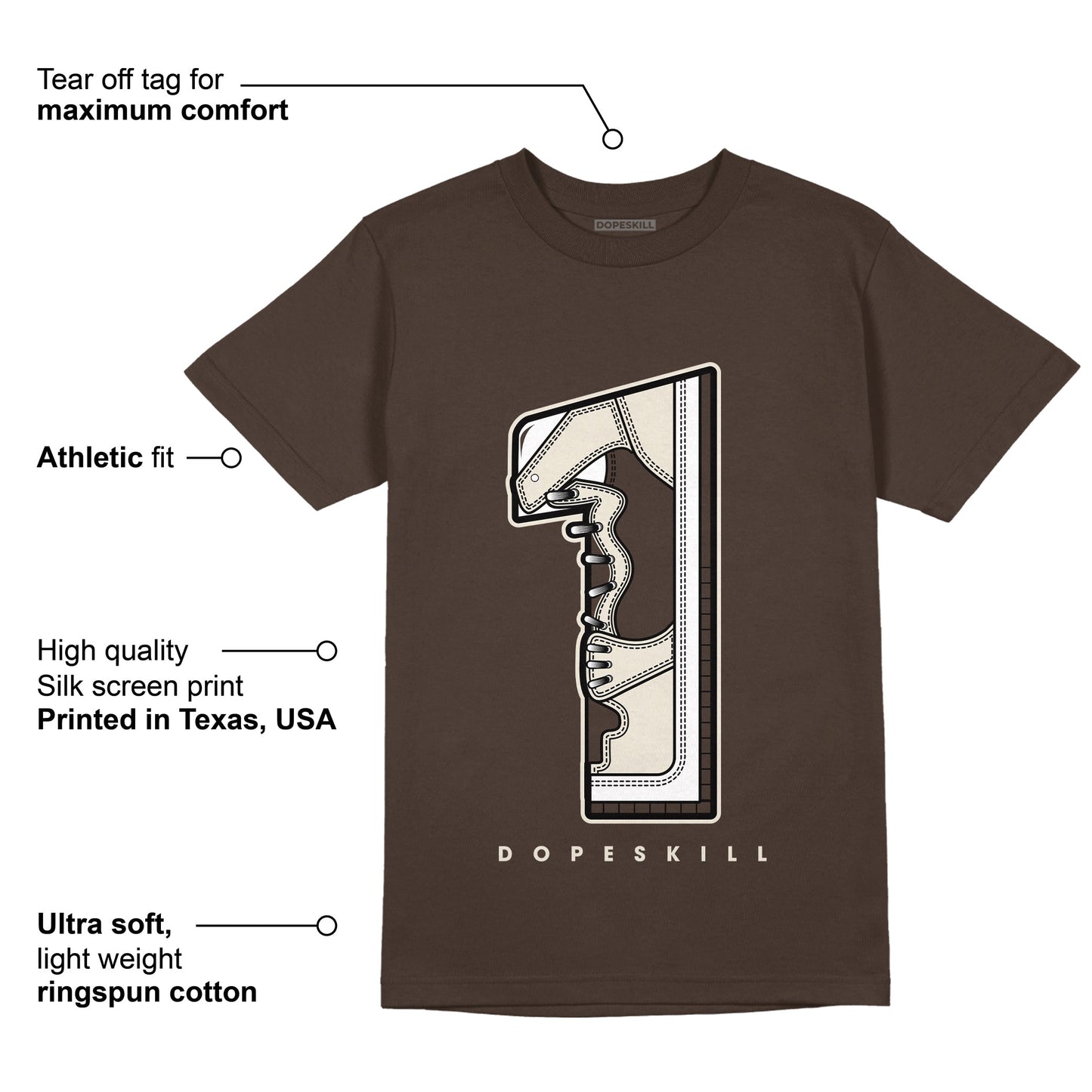 AJ 1 Low OG “Reverse Mocha” DopeSkill Ridgerock T-shirt No.1 Graphic