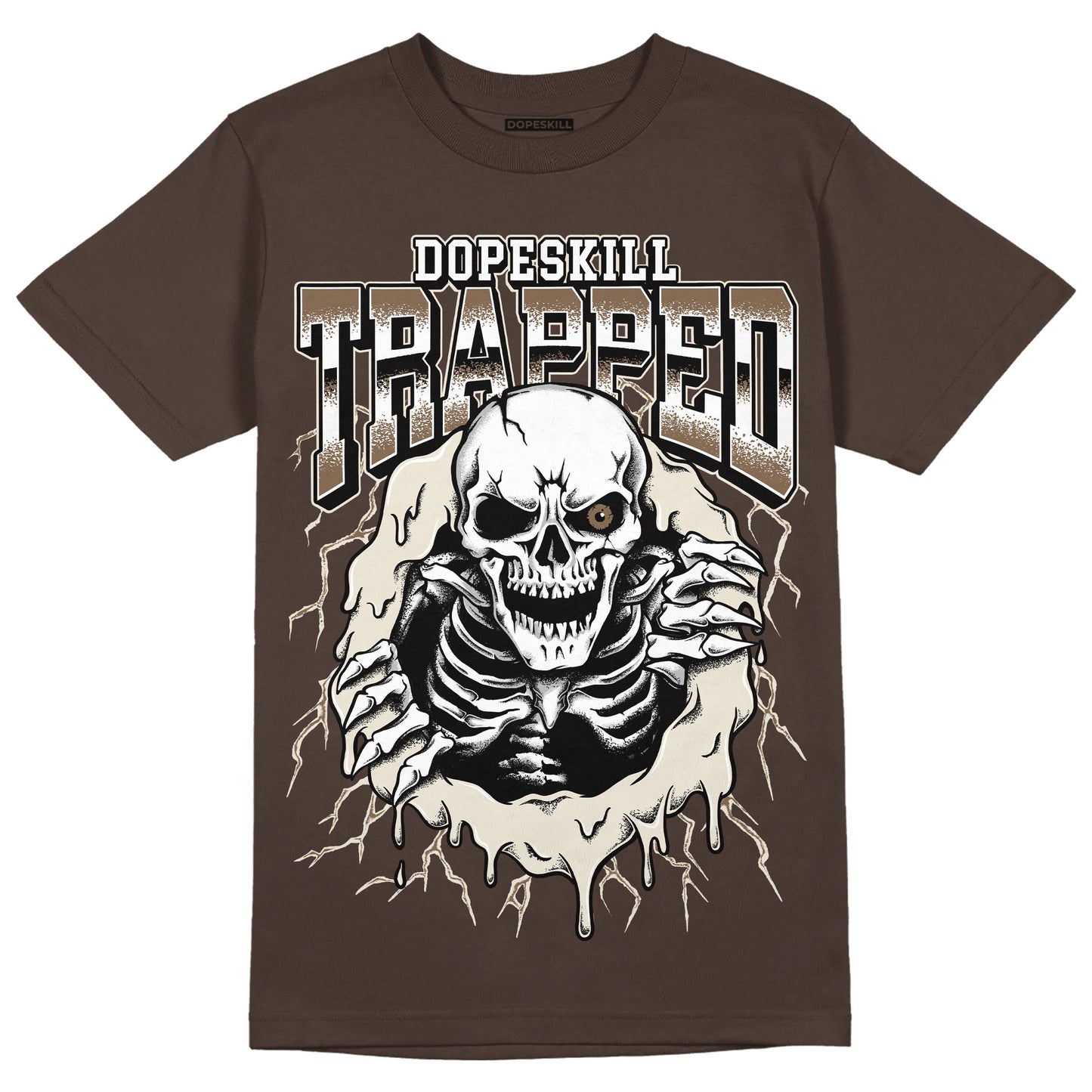 AJ 1 Low OG “Reverse Mocha” DopeSkill Ridgerock T-shirt Trapped Halloween Graphic