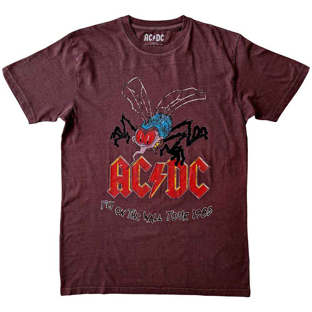 AC/DC Fly On The Wall Tour T Shirt Red