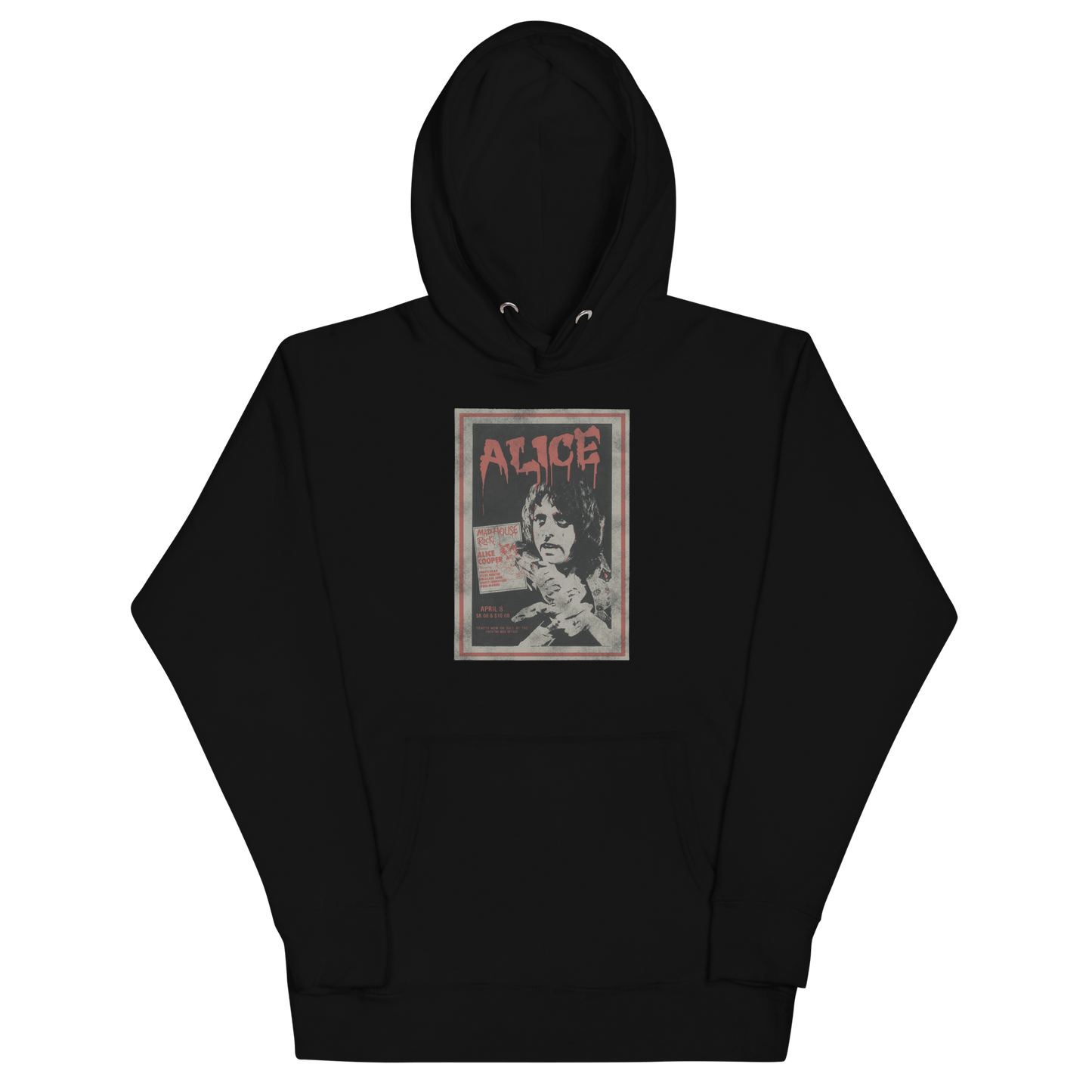 Alice Cooper Madhouse Vintage Mens Hoodie Black