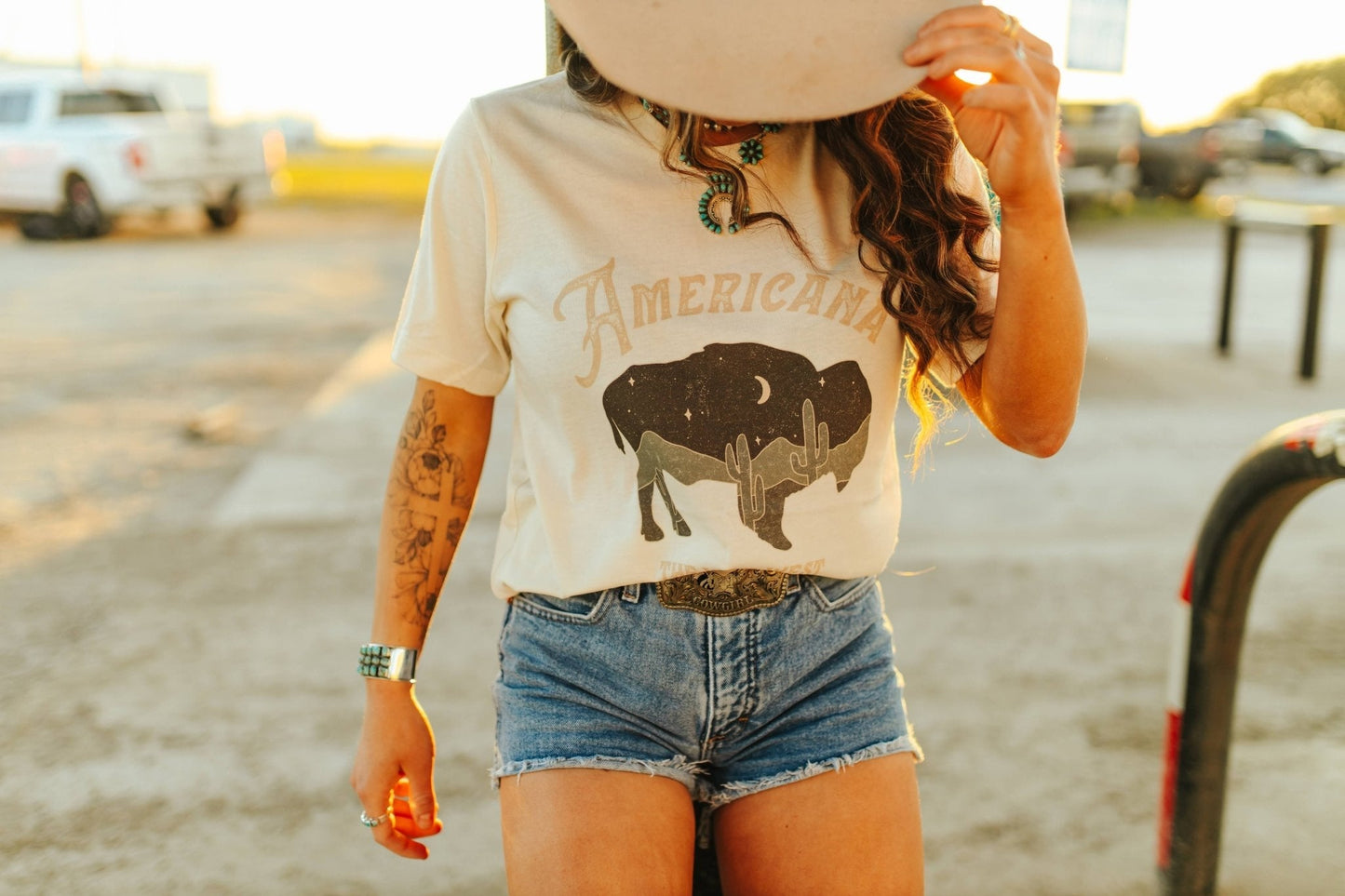 Americana Wild West Graphic Tee Shirt