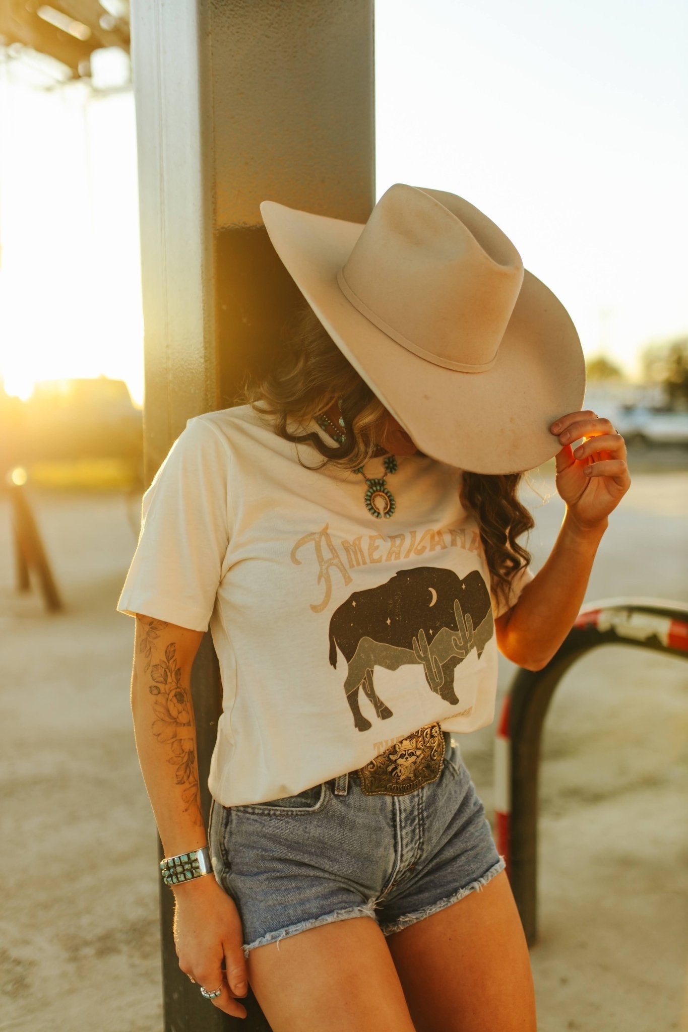 Americana Wild West Graphic Tee Shirt