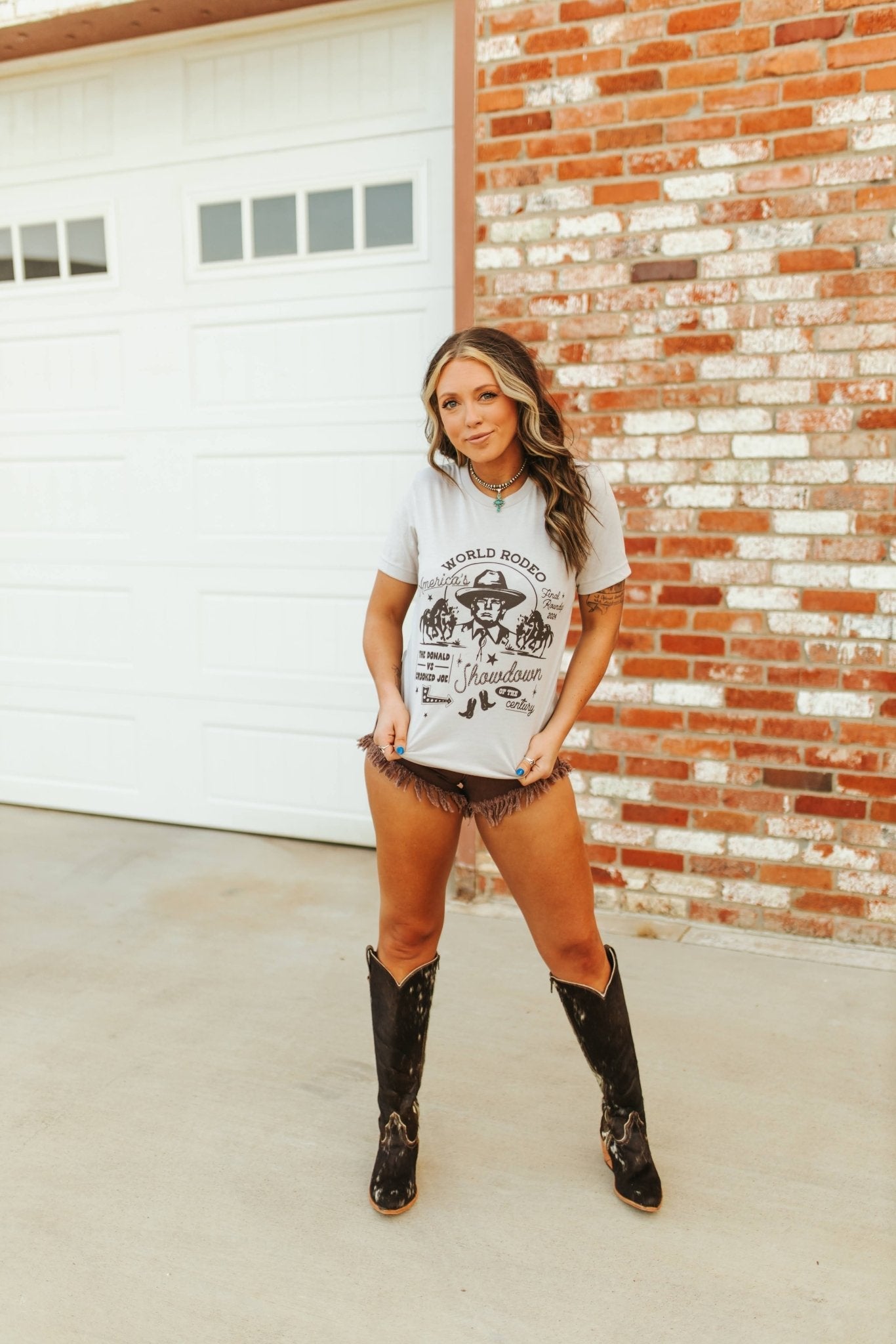 Americas Showdown Trump 2024 Western Graphic Tee Shirt
