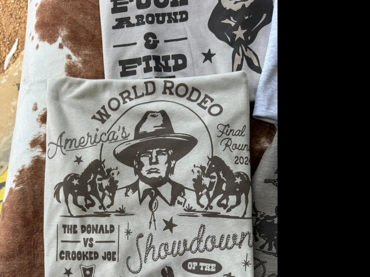 Americas Showdown Trump 2024 Western Graphic Tee Shirt
