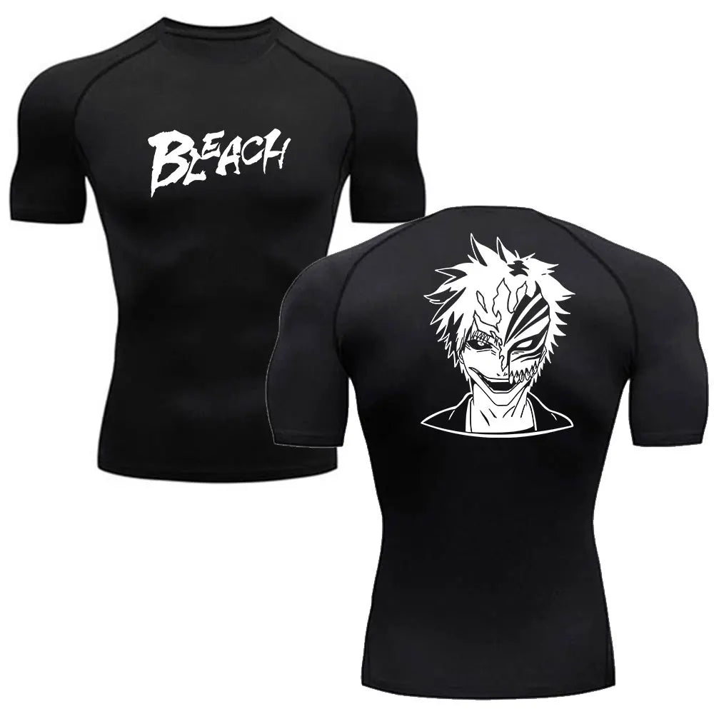 Bleach Anime Compression Shirt – Men's Breathable Rash Guard Style001