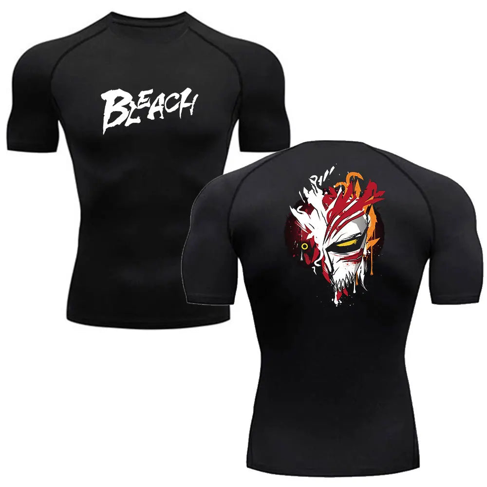 Bleach Hollow Anime Compression Shirt – Men's Breathable Rash Guard