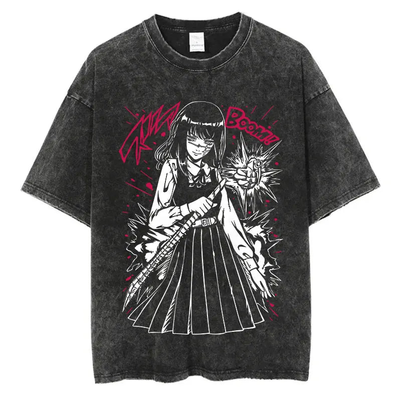 Chainsaw Man Yoru Shirt Vintage Style Anime Graphic Tee
