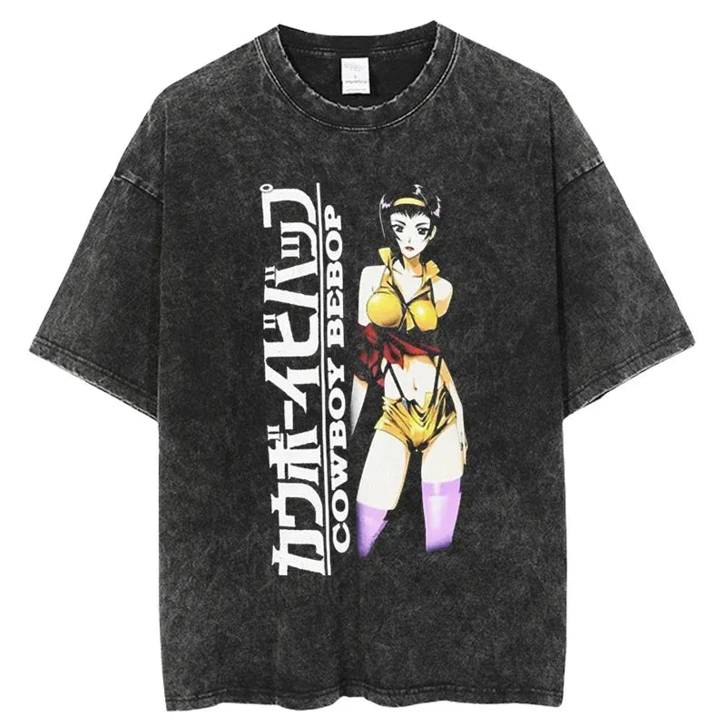 Cowboy Bebop Faye Shirt Vintage Style Anime Shirt Style001