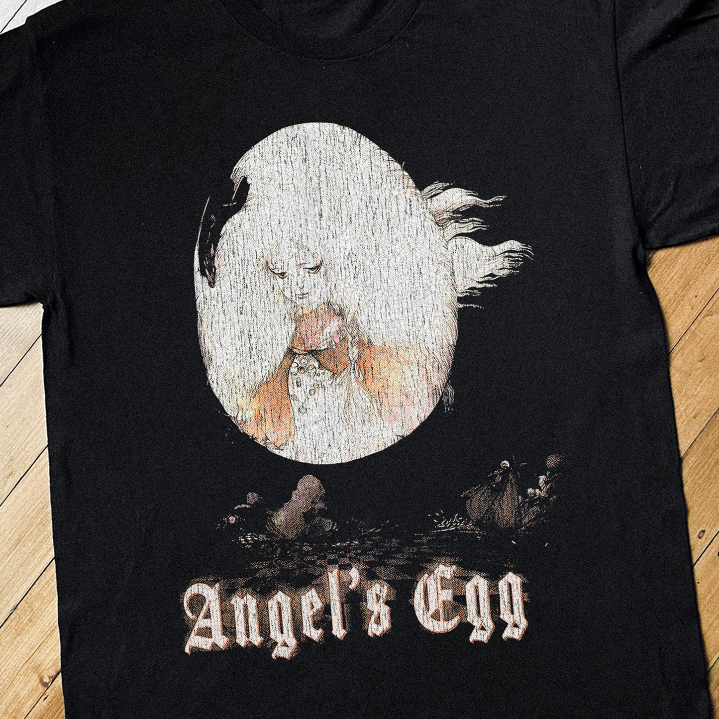 '85 ANGEL'S EGG BLACK T-SHIRT