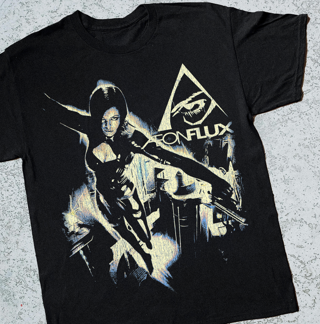 '05 AEON FLUX PS2 BLACK T-SHIRT