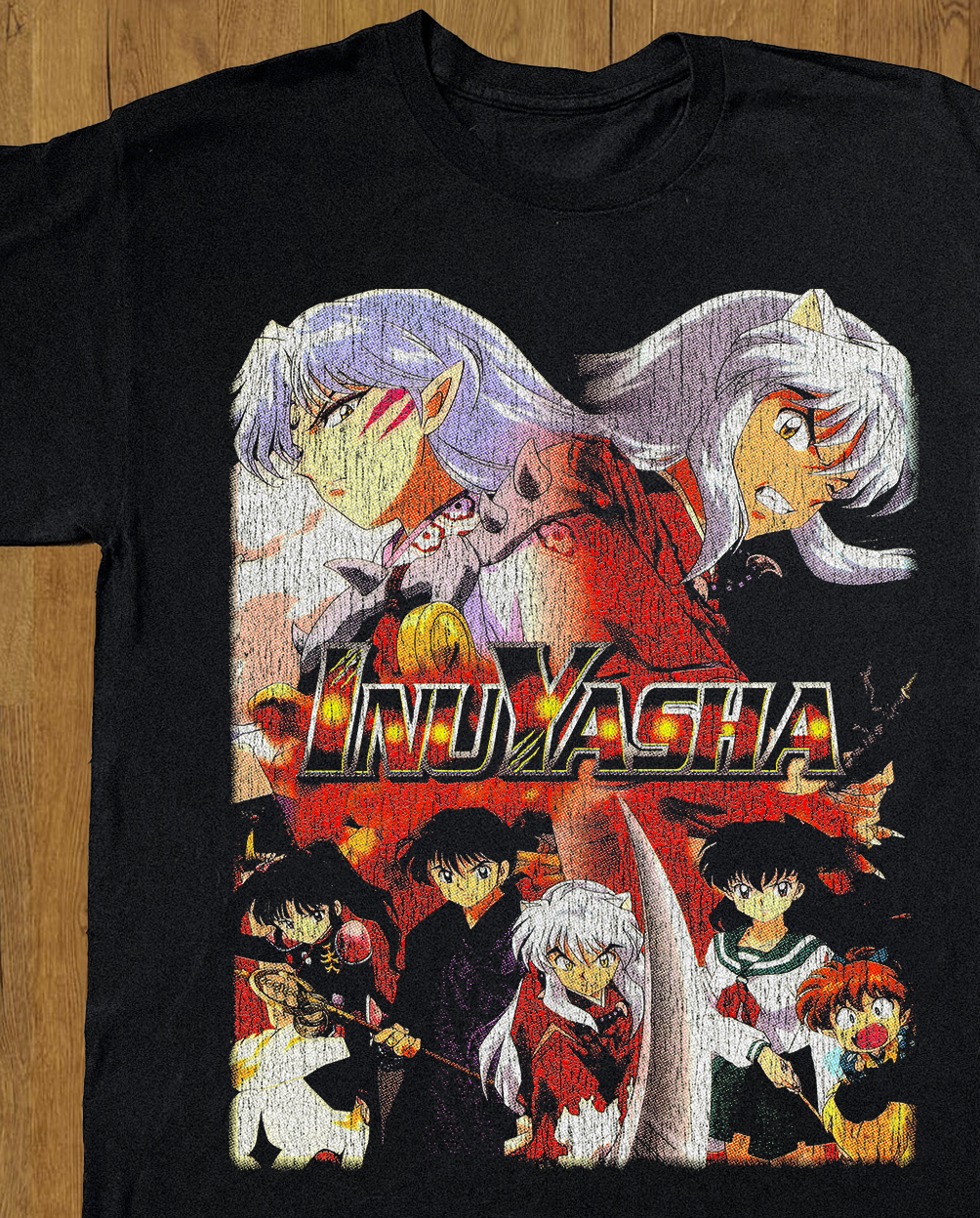 '00 INUYASHA BLACK T-SHIRT