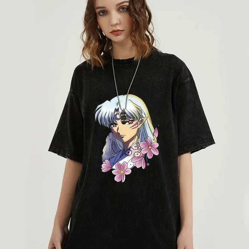 Inuyasha Sesshoumaru Shirt Vintage Style Anime Shirt