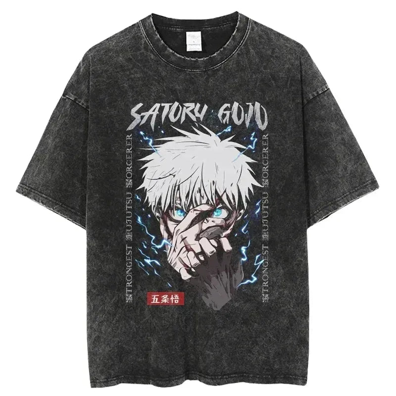 Jujutsu Kaisen Shirt Satoru Gojo Oversized Style Anime Shirt Style016