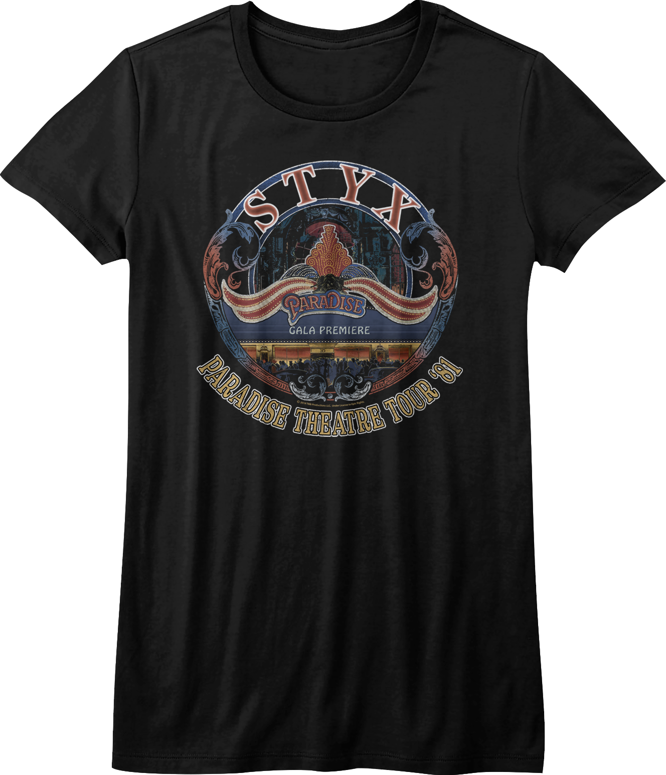 Womens Paradise Theatre Tour Styx Shirt