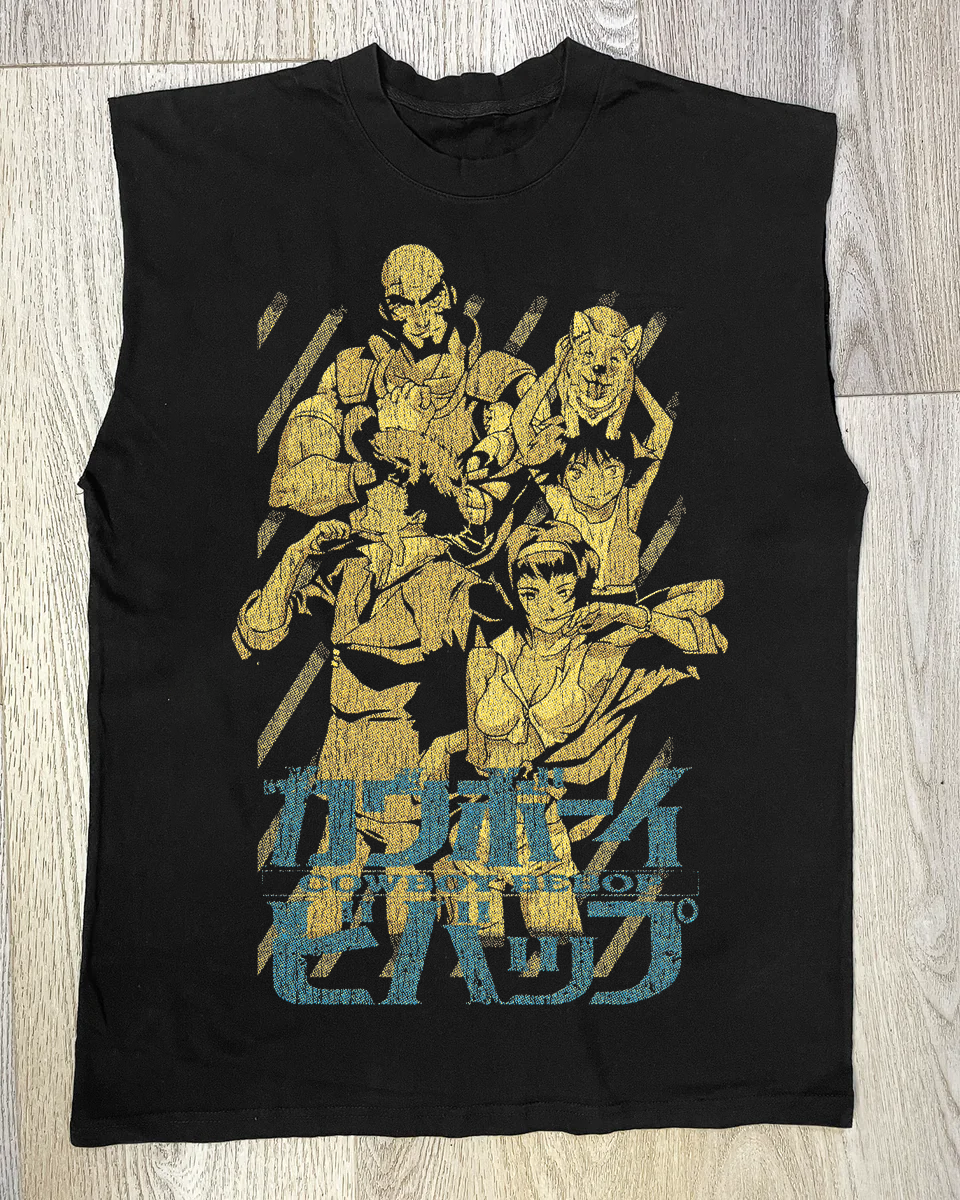 '01 COWBOY BEBOP BLACK CUT-OFF T-SHIRT