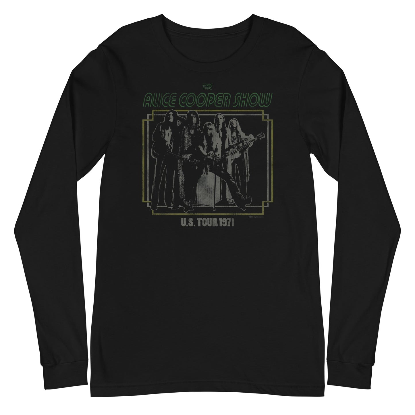 Alice Cooper 1971 US Tour Long Sleeve T Shirt Apparel