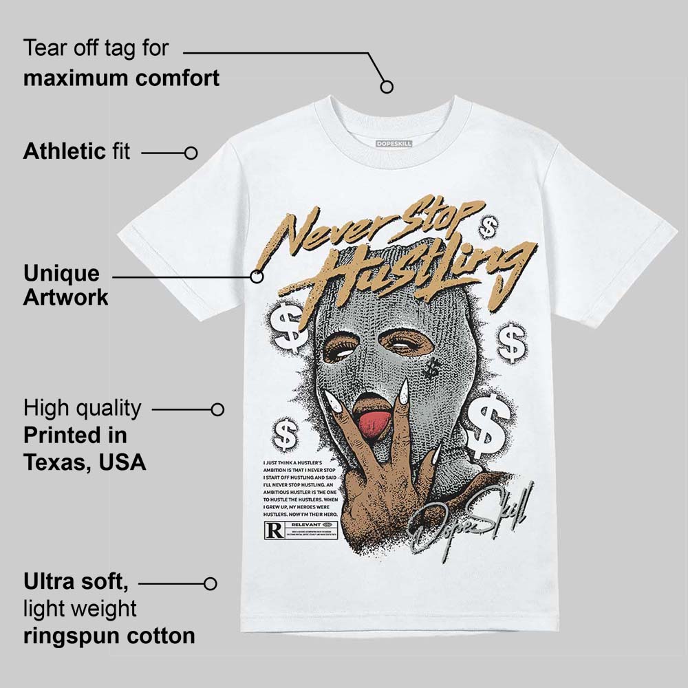 1906R ‘White Gold’ DopeSkill T-Shirt Never Stop Hustling Graphic
