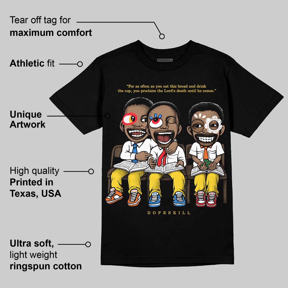 Black Tour Yellow AJ 4 DopeSkill T-Shirt First Sunday Graphic