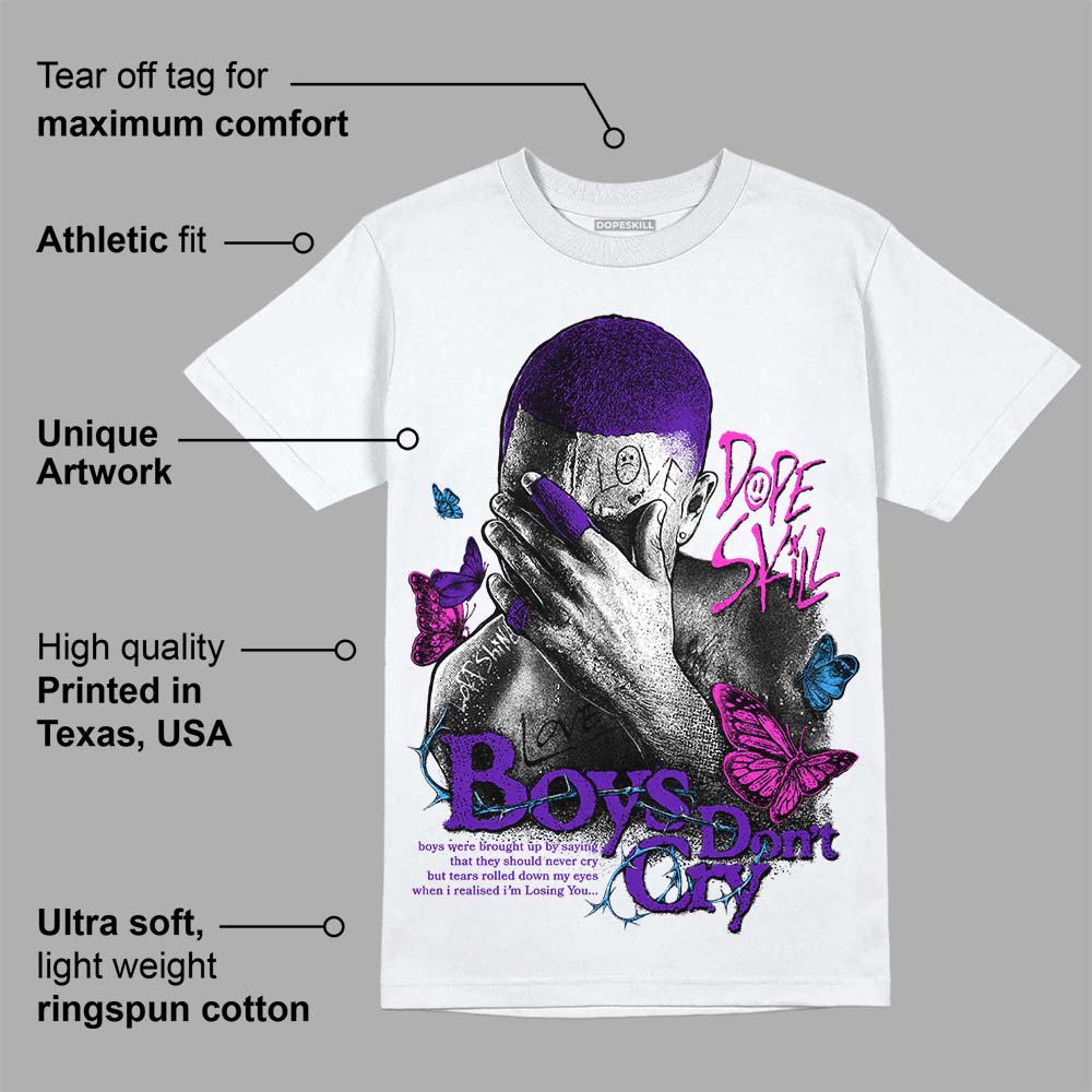 Dunk Purple Championship Court White DopeSkill T-Shirt Boys Don't Cry Graphic