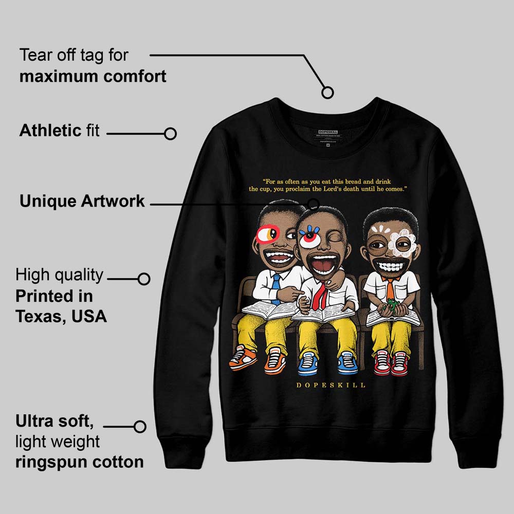 Black Tour Yellow AJ 4 Thunder DopeSkill Sweatshirt First Sunday Graphic